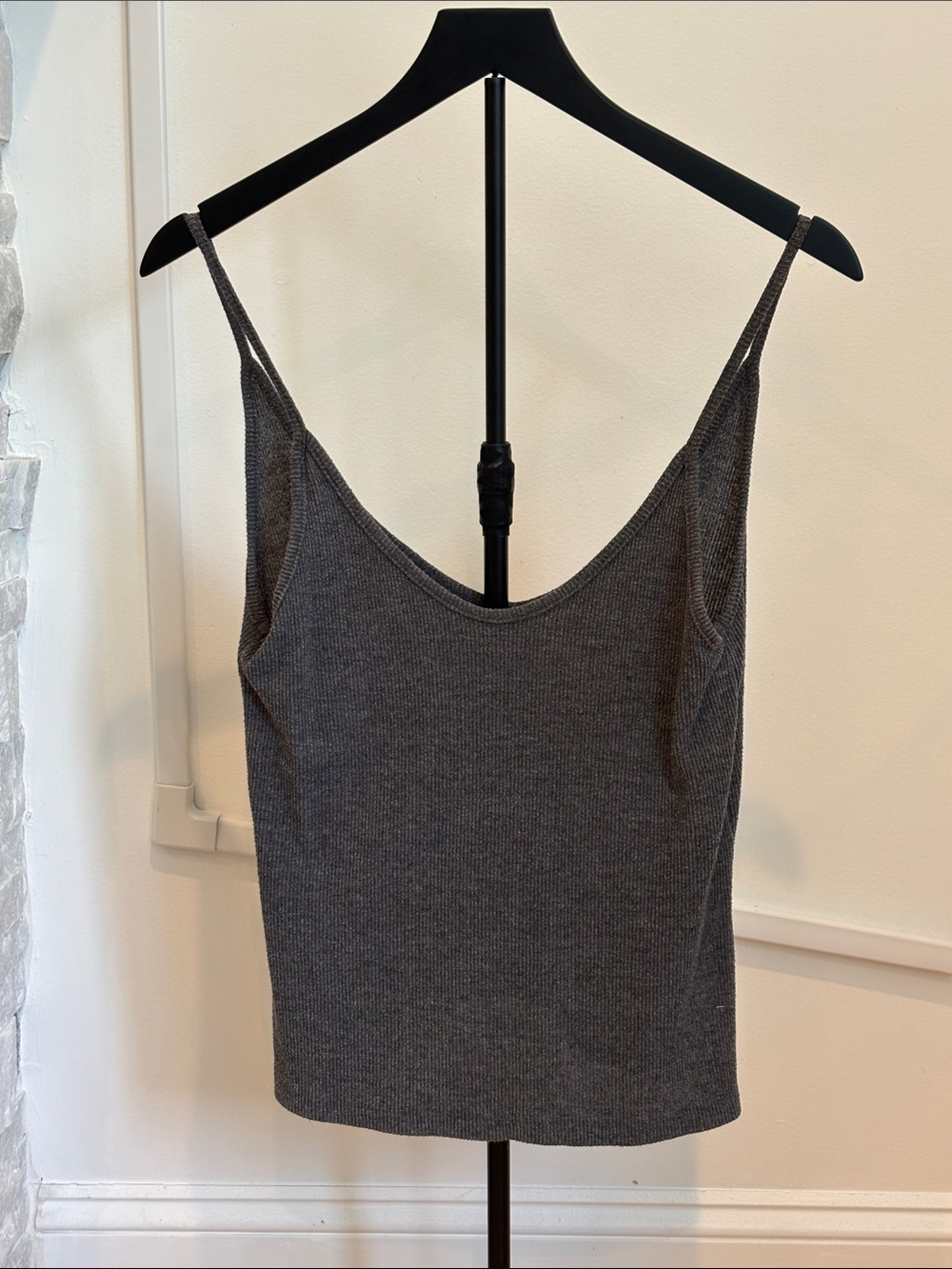 NWOT Brandy Melville Charcoal Ribbed Cami Tank